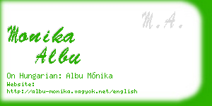 monika albu business card