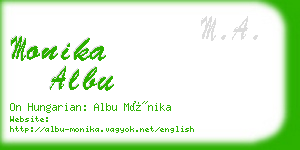 monika albu business card